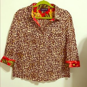 🐣💝2/$20 Jones New York Cheetah Print Blouse
